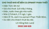 CHO THUÊ NHÀ KẾ BÊN CO.OPMART PHAN THIẾT