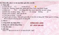 LÔ ĐẤT KHU DÂN CƯ A&E PHAN THIẾT, GẦN CỬA BIỂN, KHÔNG KHÍ TRONG LÀNH.